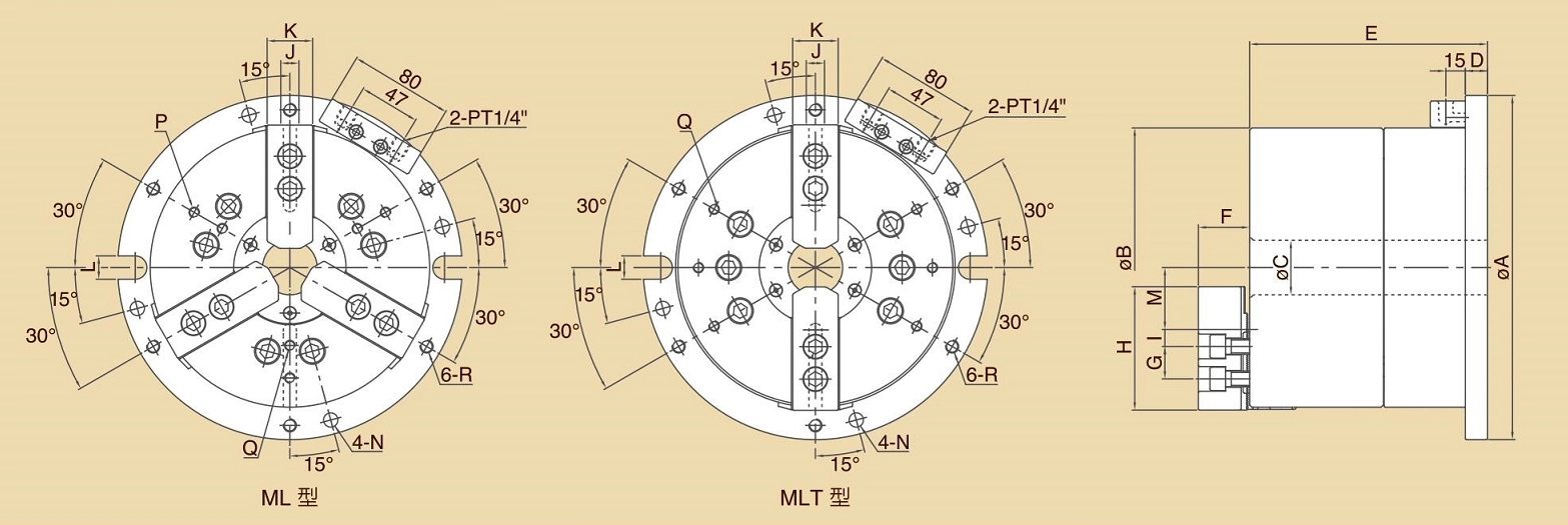 ML,MLT Thiết bị kẹp nguồn rỗng hành trình dài ML,MLT