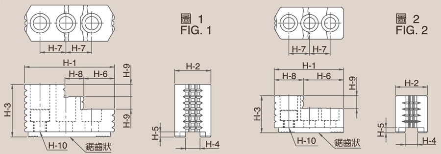 Hàm cứng HJ (Sj-Series) dành cho đầu cặp thủy lực